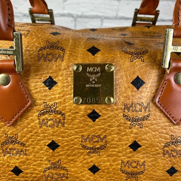 MCM Visetos Boston Medium Vintage Leather Handbag MCM München - Picture 13 of 16